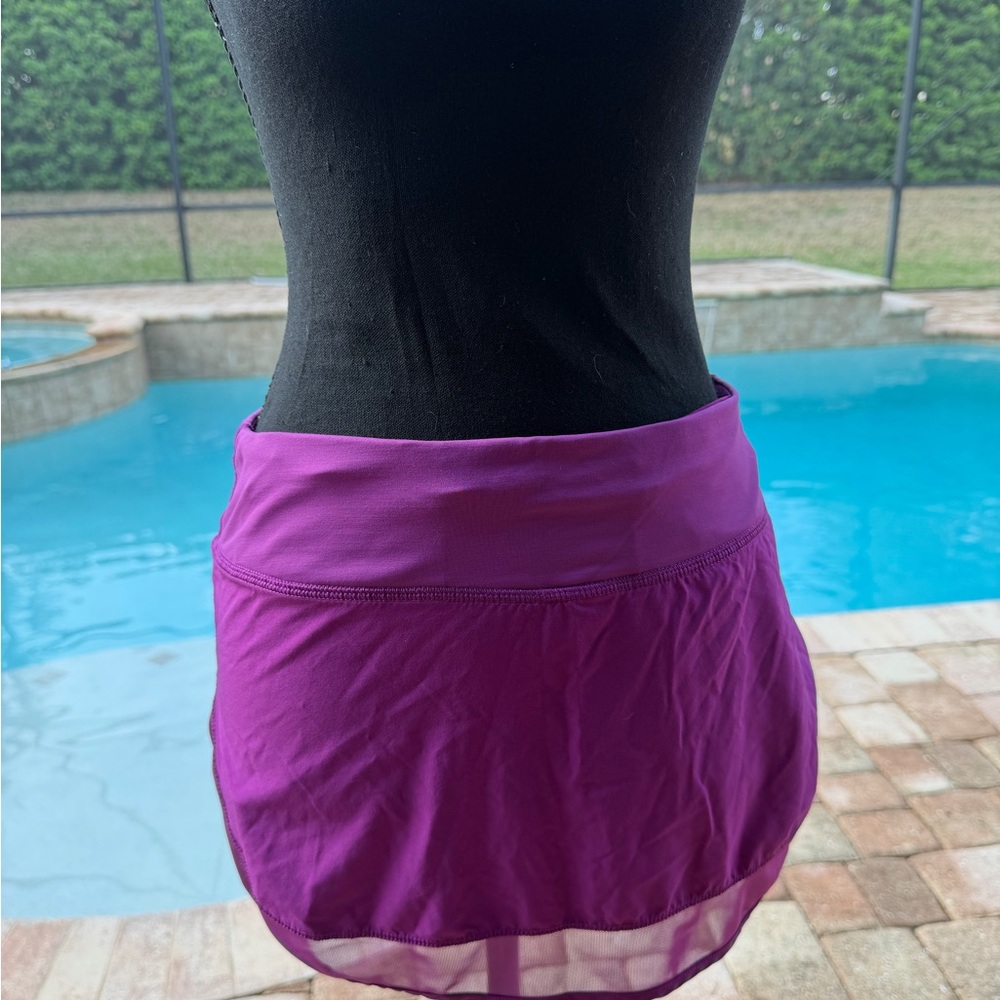 Lululemon Run Skirt Skort Purple Size 6 Built-In Shorts Tennis Running Athletic